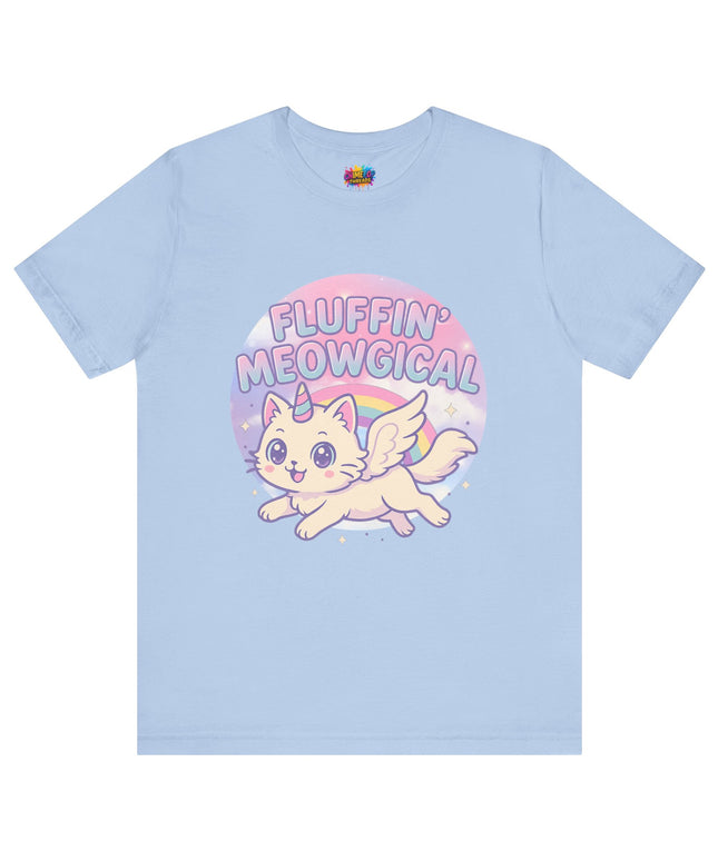 Fluffin Meowgical Goth Princess Cat Unicorn Rainbow Pastel T-Shirt