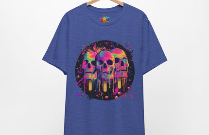 Triple Neon Skull Popsicle Splatter Tee