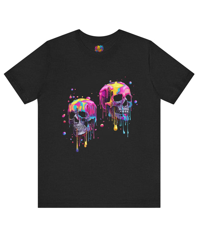Neon Skull Drip Psychedelic Space Tee