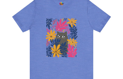 Gray Cat Floral Tee