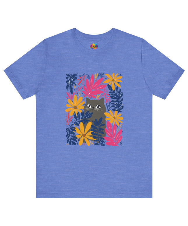 Gray Cat Floral Tee