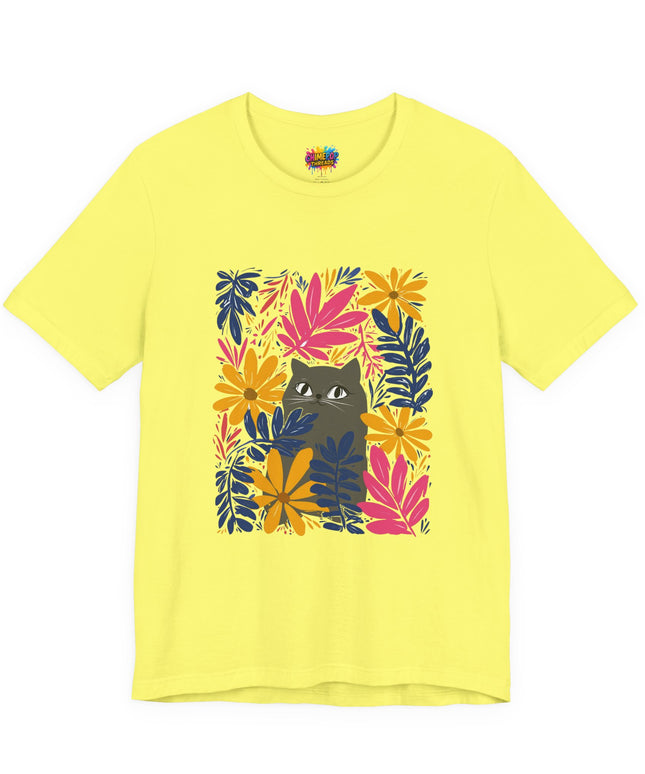 Gray Cat Floral Tee