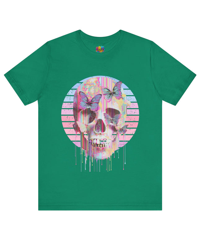 Pastel Skull Butterfly Drip Vaporwave Gothic Tee