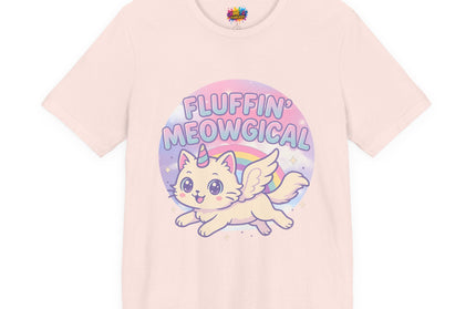 Fluffin Meowgical Goth Princess Cat Unicorn Rainbow Pastel T-Shirt
