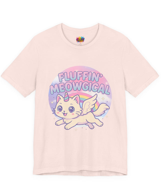 Fluffin Meowgical Goth Princess Cat Unicorn Rainbow Pastel T-Shirt