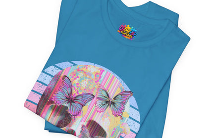 Pastel Skull Butterfly Drip Vaporwave Gothic Tee