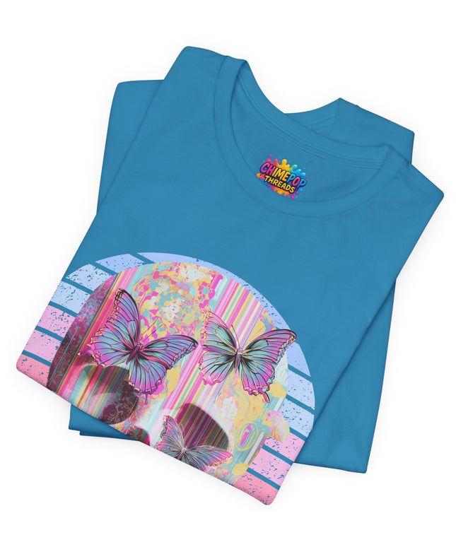 Pastel Skull Butterfly Drip Vaporwave Gothic Tee