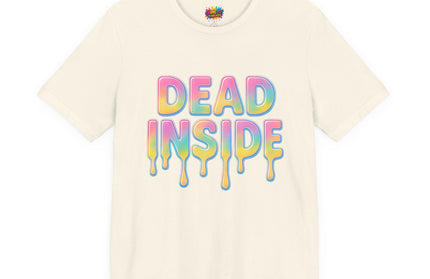 Dead Inside Rainbow Pastel Drip Tee