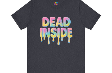 Dead Inside Rainbow Pastel Drip Tee