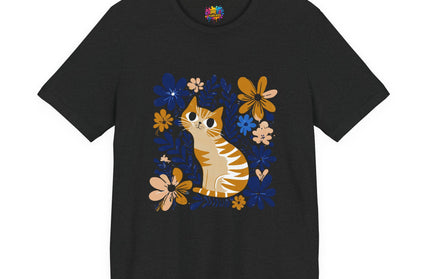 Orange Cat Floral Tee