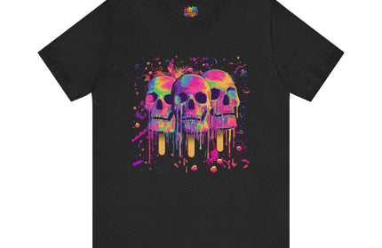 Triple Neon Skull Popsicle Splatter Tee