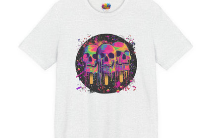 Triple Neon Skull Popsicle Splatter Tee