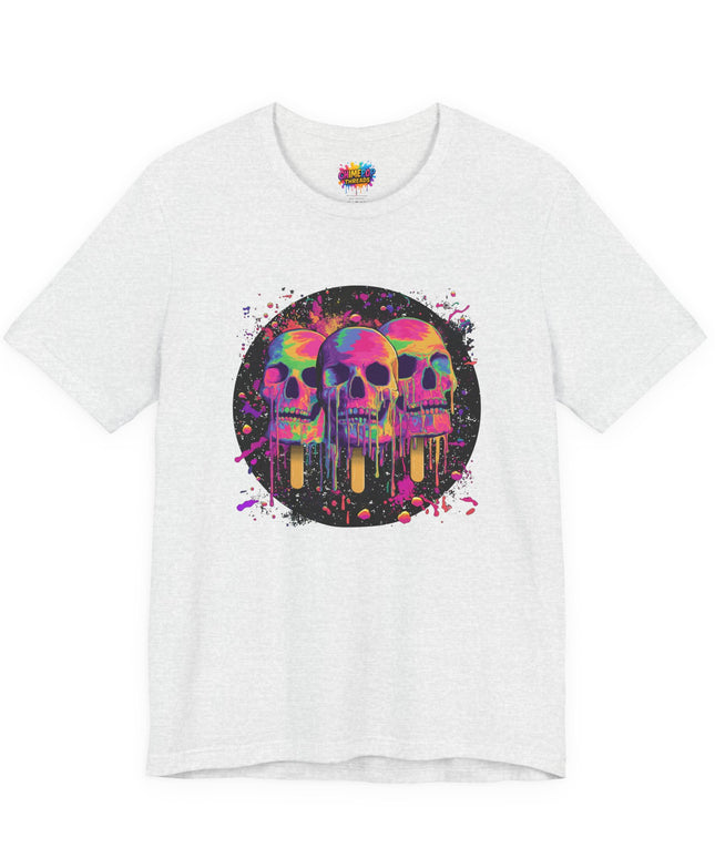 Triple Neon Skull Popsicle Splatter Tee