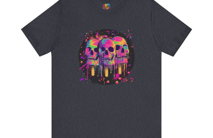 Triple Neon Skull Popsicle Splatter Tee