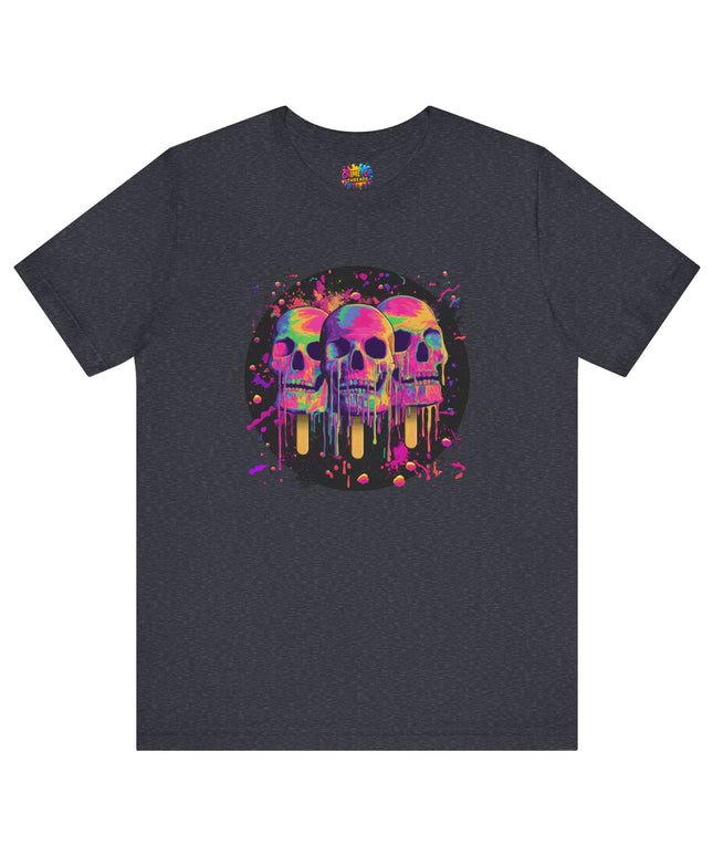 Triple Neon Skull Popsicle Splatter Tee