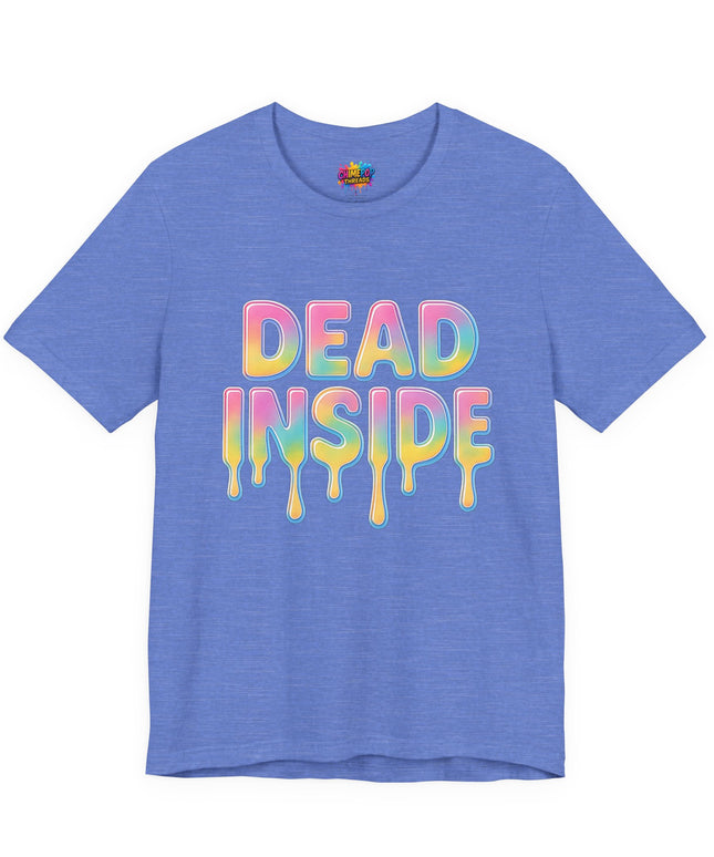 Dead Inside Rainbow Pastel Drip Tee