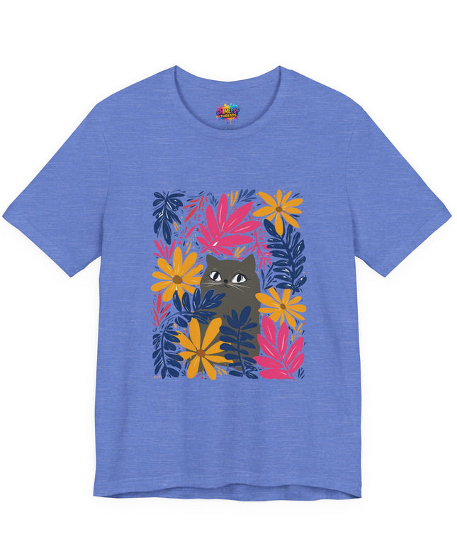 Gray Cat Floral Tee