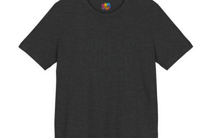 Woke Up Cursed Funny Moody Quote Black T-Shirt