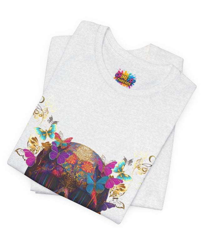 Ornate Skull Golden Butterfly Gothic Luxe Tee