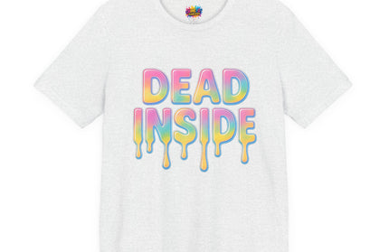Dead Inside Rainbow Pastel Drip Tee