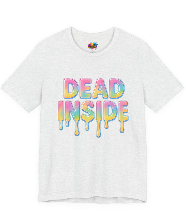 Dead Inside Rainbow Pastel Drip Tee