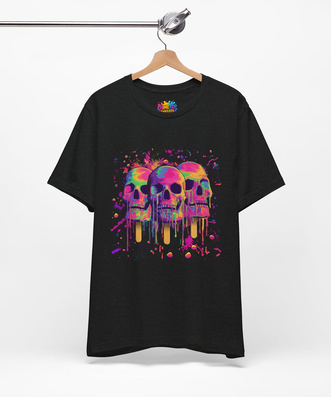 Triple Neon Skull Popsicle Splatter Tee