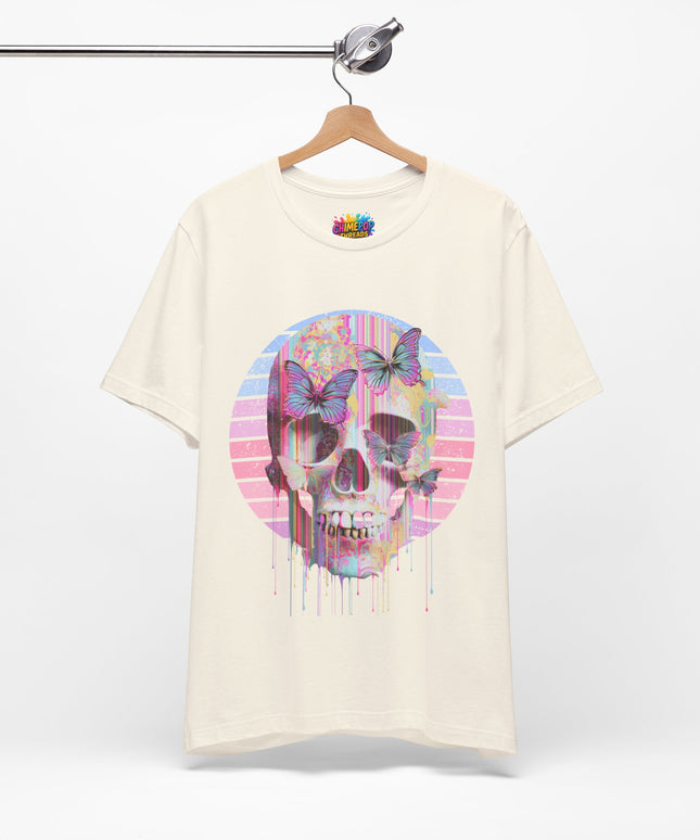 Pastel Skull Butterfly Drip Vaporwave Gothic Tee