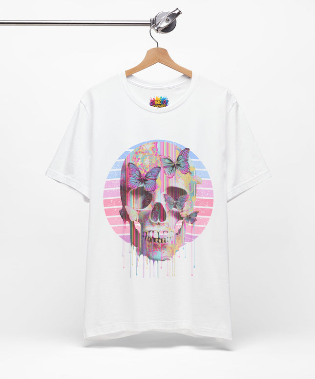 Pastel Skull Butterfly Drip Vaporwave Gothic Tee