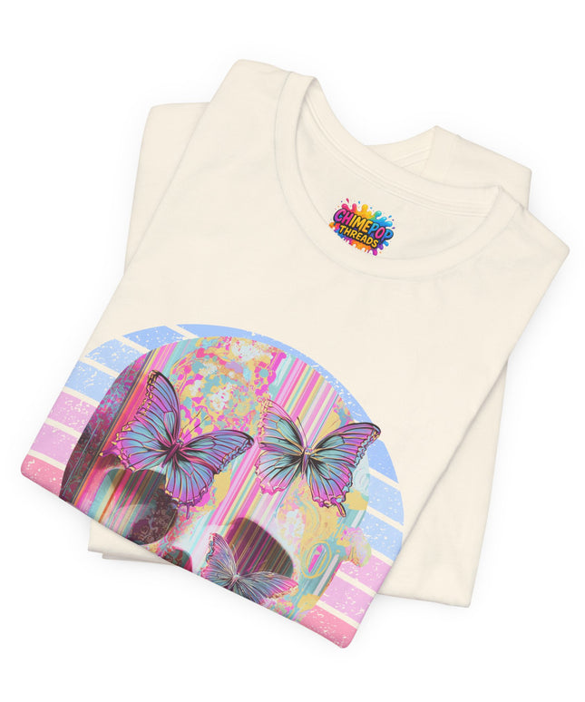 Pastel Skull Butterfly Drip Vaporwave Gothic Tee