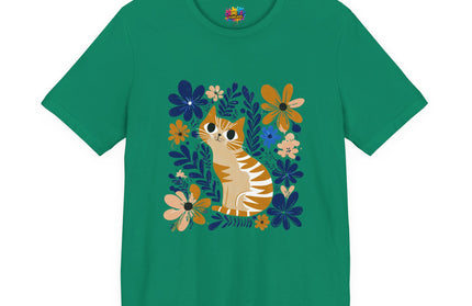 Orange Cat Floral Tee