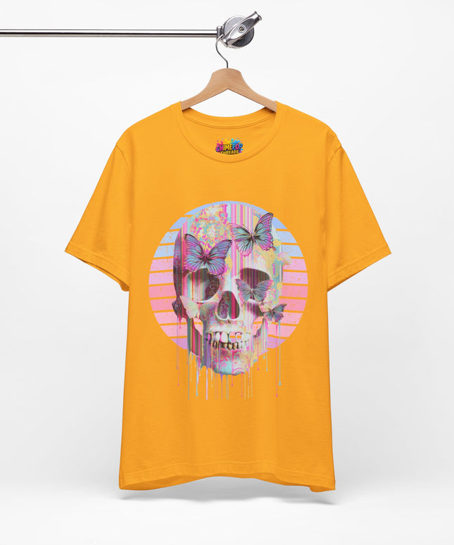 Pastel Skull Butterfly Drip Vaporwave Gothic Tee