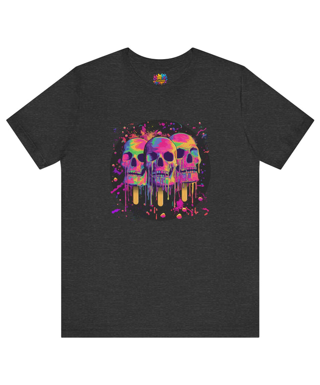 Triple Neon Skull Popsicle Splatter Tee