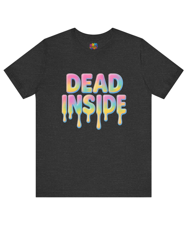 Dead Inside Rainbow Pastel Drip Tee
