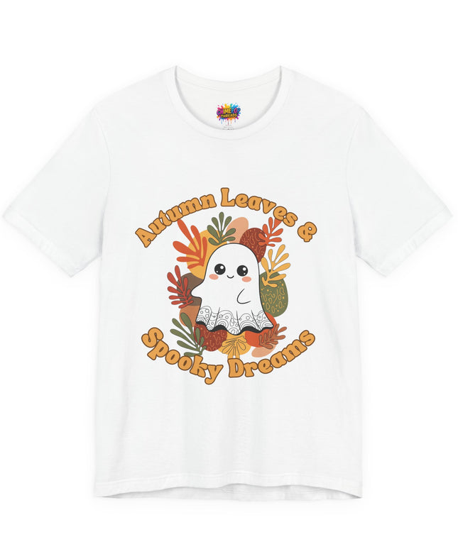 Autumn Leaves Spooky Dreams Ghost Tee