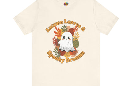 Autumn Leaves Spooky Dreams Ghost Tee