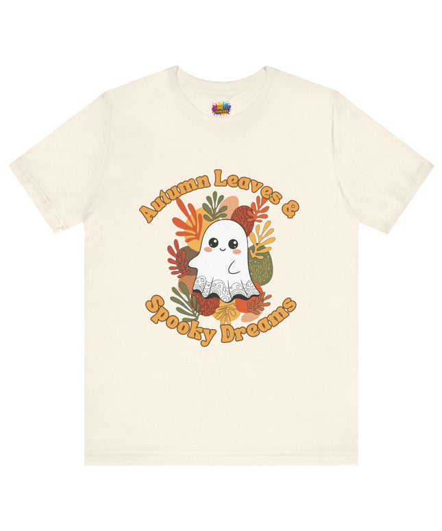 Autumn Leaves Spooky Dreams Ghost Tee