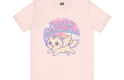 Fluffin Meowgical Goth Princess Cat Unicorn Rainbow Pastel T-Shirt