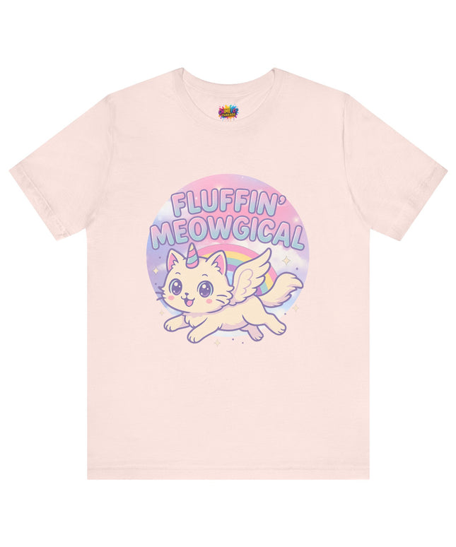 Fluffin Meowgical Goth Princess Cat Unicorn Rainbow Pastel T-Shirt