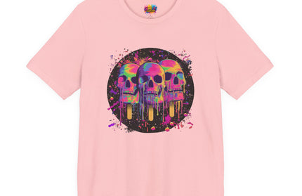 Triple Neon Skull Popsicle Splatter Tee
