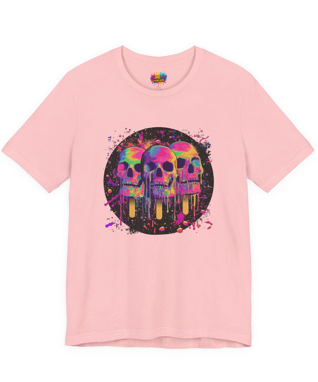 Triple Neon Skull Popsicle Splatter Tee