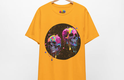 Neon Skull Drip Psychedelic Space Tee