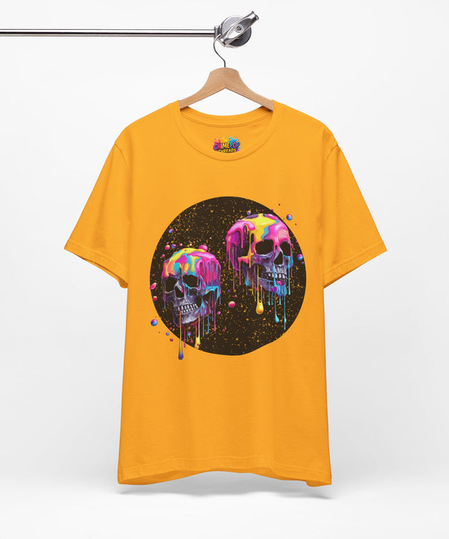 Neon Skull Drip Psychedelic Space Tee