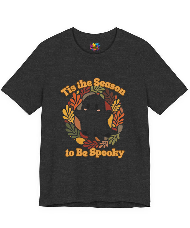 Tis The Season Spooky Black Ghost Tee