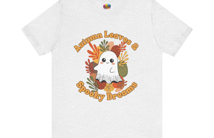 Autumn Leaves Spooky Dreams Ghost Tee