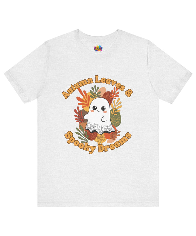 Autumn Leaves Spooky Dreams Ghost Tee