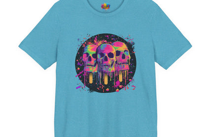 Triple Neon Skull Popsicle Splatter Tee