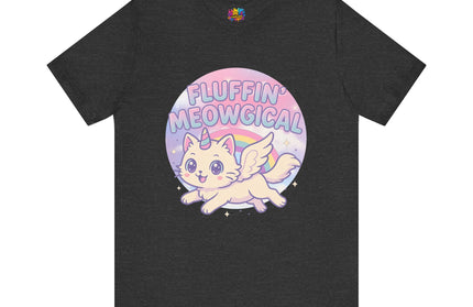 Fluffin Meowgical Goth Princess Cat Unicorn Rainbow Pastel T-Shirt
