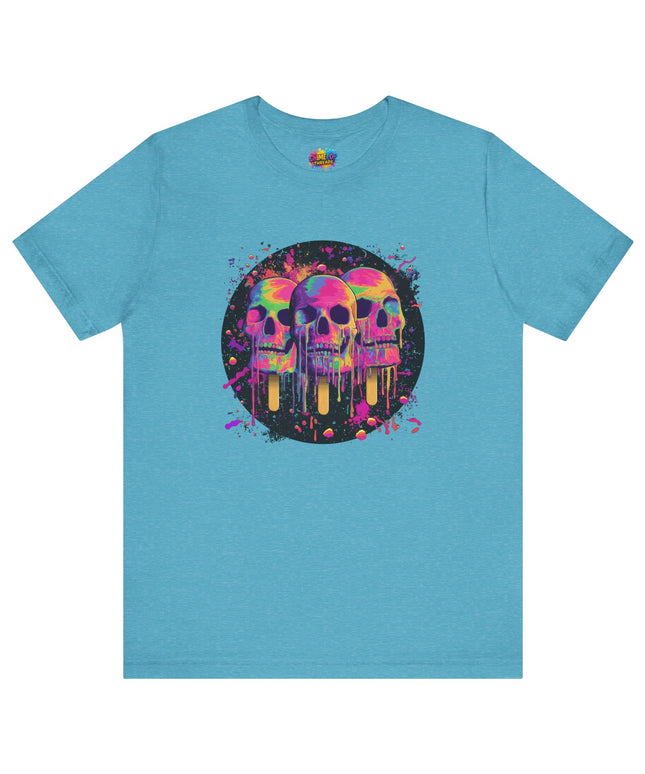 Triple Neon Skull Popsicle Splatter Tee