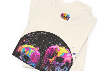 Neon Skull Drip Psychedelic Space Tee