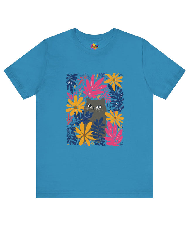 Gray Cat Floral Tee
